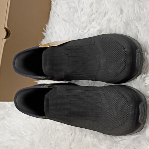 New Skechers Womens Uno Wedge - Kickin' Knit Hands Free Slip-ins Sneakers Black - Picture 5 of 16